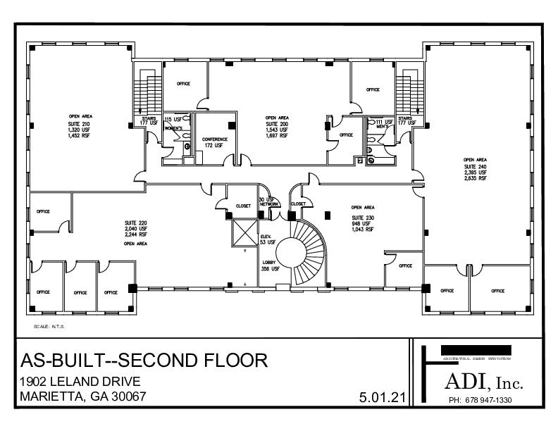 PRIME OFFICE SPACE FOR LEASE-MARIETTA, GA: 1900 Leland Dr SE, Marietta, GA 30067